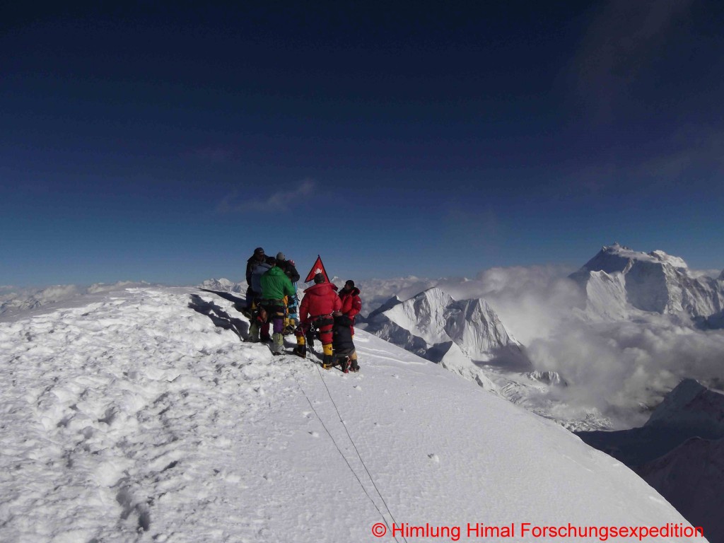 101 climbing sherpas on the top